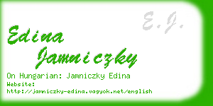 edina jamniczky business card